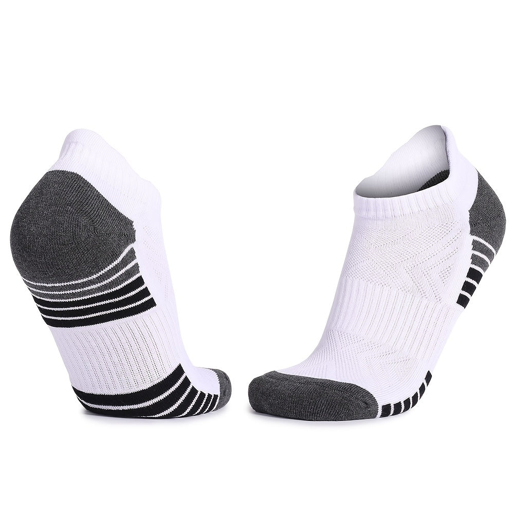 6pairs Men's Breathable Cotton Ankle Socks for Running Hiking Sports