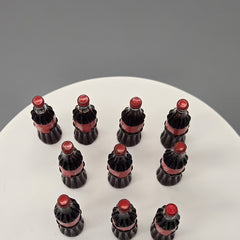 10pcs Mini Cola Bottle Resin Pendants for Decor