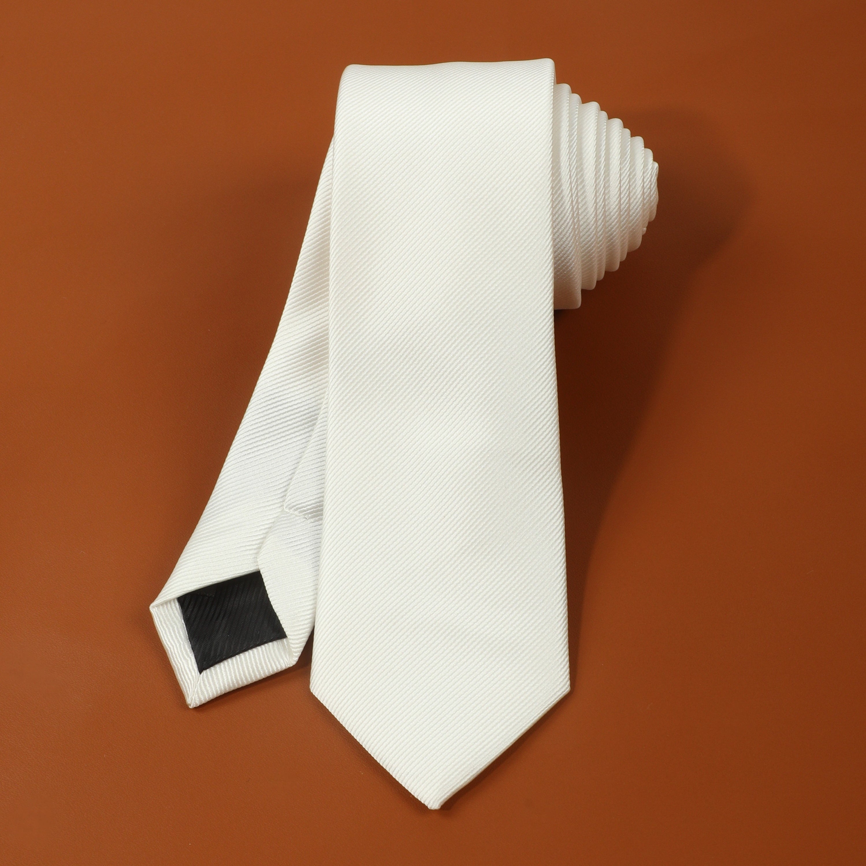 Solid Pearl Fine Stripe Tie Elegant Necktie for Men