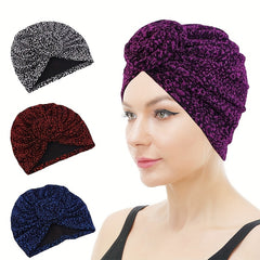 Leopard Print Turban Cap Twist Knot Bonnet Head Wrap
