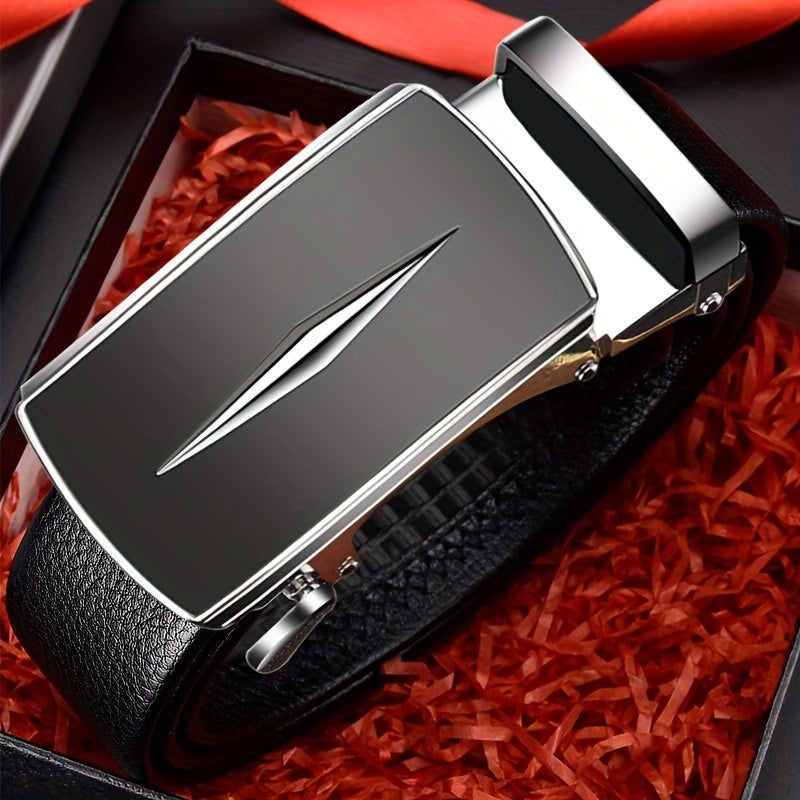 Men's Belt with Automatic Buckle Business Casual Formal Dress