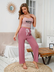 Waffle Lounge Set Cami Top & Pants