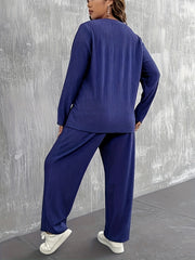 Ribbed Long Sleeve Top & Pants Set