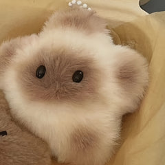 Cute Fluffy Plush Toy Doll Keychain for Bags & Keys