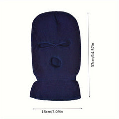 3 Hole Knitted Balaclava Full Face Cover Ski Mask For Men Women