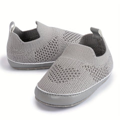 Breathable Slip On Woven Shoes For Baby Girls Lightweight Non slip Shoes