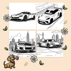 Stylish Cartoon Cars: An Upscale Illustrated Book for Friends & Family