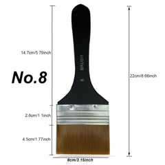 Wooden Handle Nylon Hair Artist Brush Watercolor Acrylic Art Supplies