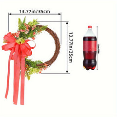 Butterfly Bow Ribbon Flower Wreath Christmas Hanging Decorations