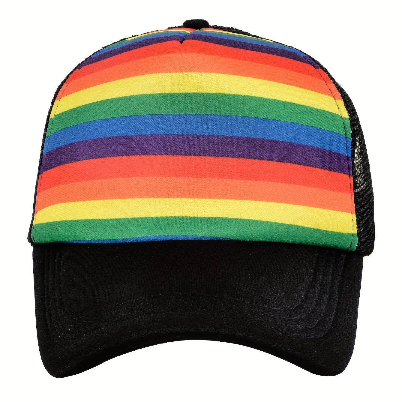 Striped Mesh Baseball Cap Lightweight Sunshade Dad Hat