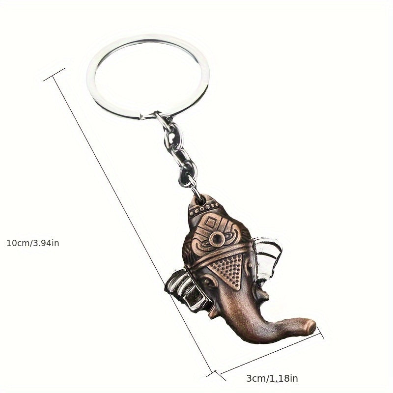 Elephant Head Keychain Pendant for Car Keys Backpacks Wallets