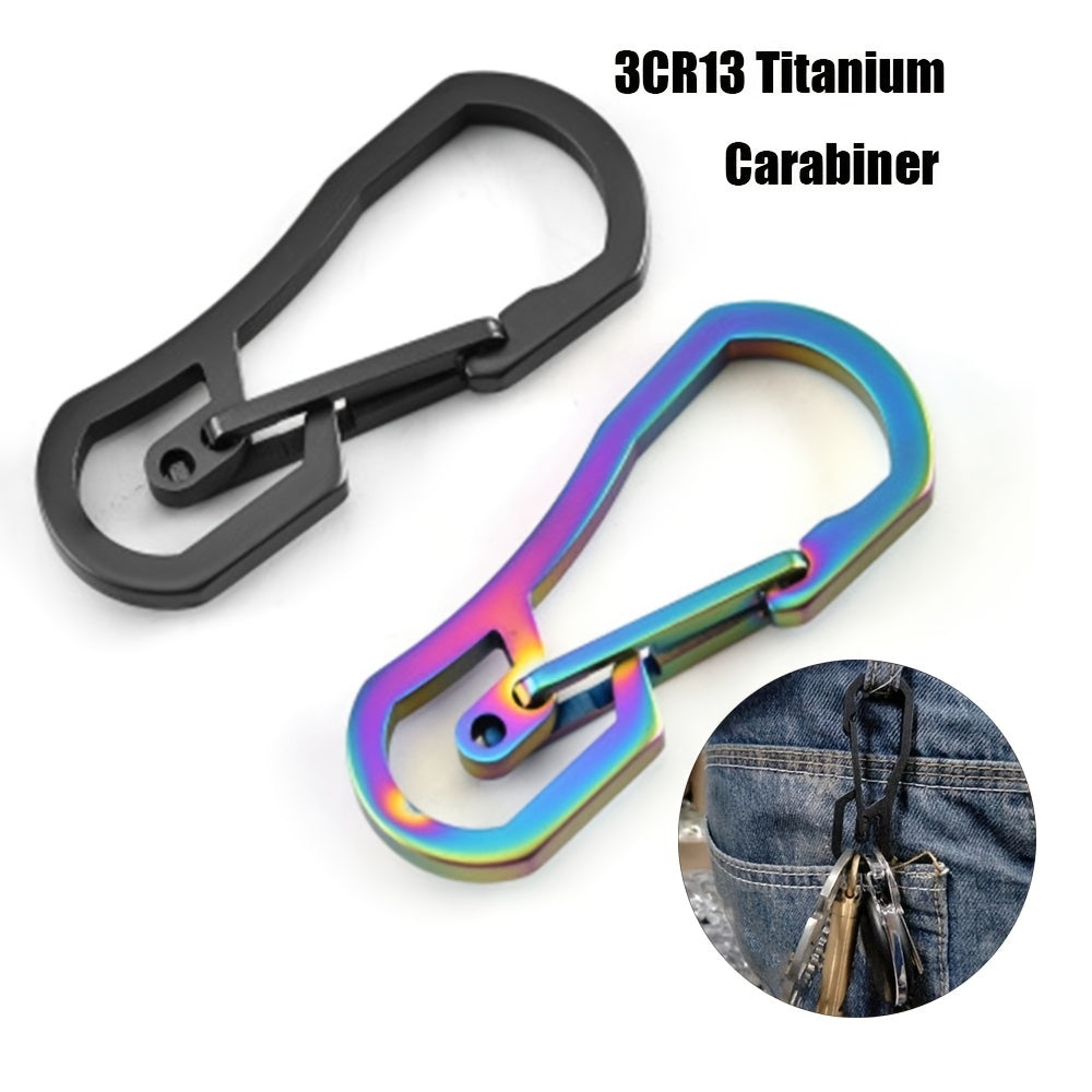 Titanium Carabiner Keychain for Camping and Hiking