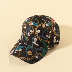 Vintage Chain Print Baseball Cap Hip Hop Lightweight Sun Hat Unisex