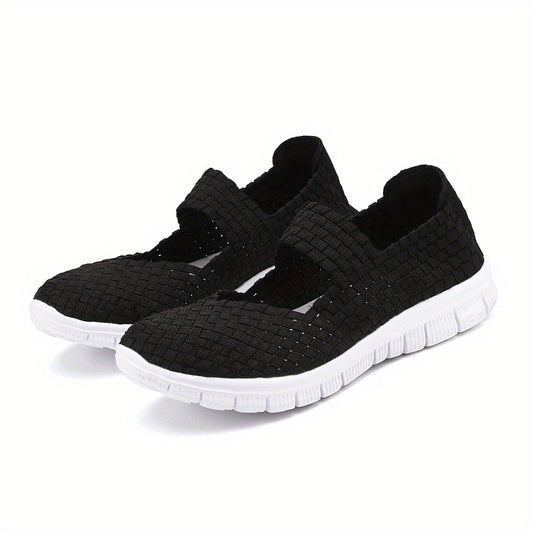 Women's Crochet Casual Flat Shoes Lightweight Breathable Cut Out Round Toe