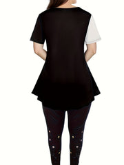 Women's Plus Cat Print Tee & Leggings Set