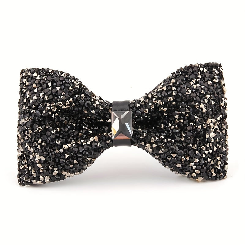 Bow Knot Faux Diamond Bow Tie for Banquet Wedding Men