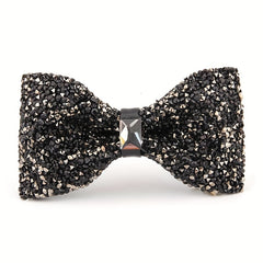 Bow Knot Faux Diamond Bow Tie for Banquet Wedding Men
