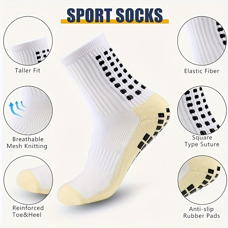 Men's Football Socks Outdoor Sports Socks With Gripper
