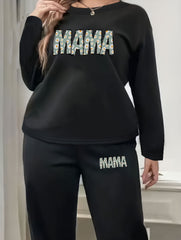 Women's Loungewear Set Letter Print Pajama 2 P