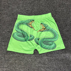 Snakes Print Skinny Shorts Yoga Casual Summer Women's Clothing