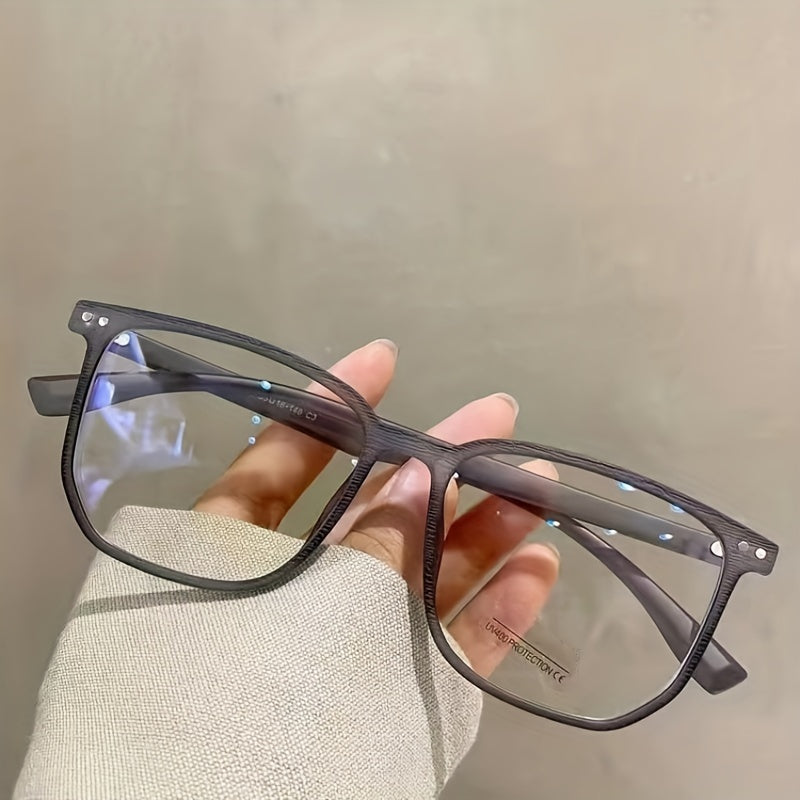 Men's Wooden Frame Glasses Retro Anti Light Reading Casual Eyeglasses