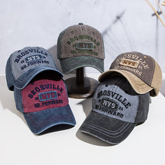 Summer Sunscreen Baseball Cap Personality Letter Embroidery Distressed