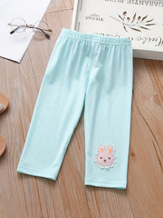 Toddler Girls Cotton Capris Pants Easter Rabbit Pattern Kids Clothes