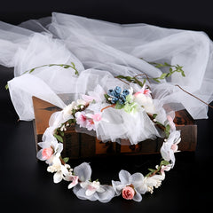 Adjustable Flower Headband for Bridal Wedding Party