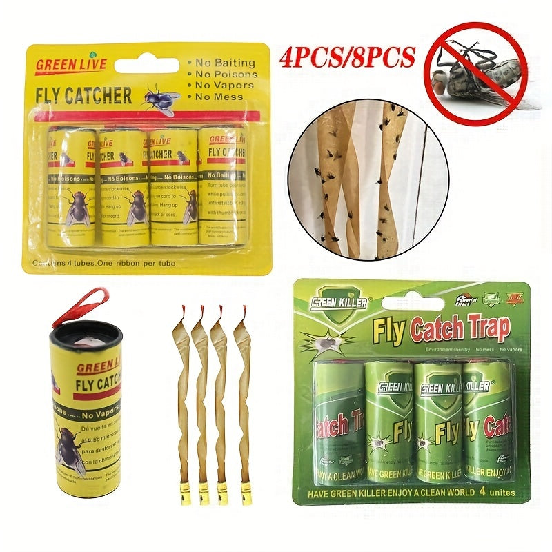 Fly Catcher Trap Sticky Fly Paper Ribbon Pest Control