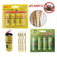 Fly Catcher Trap Sticky Fly Paper Ribbon Pest Control
