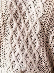 Colorblock Jacquard Long Sleeve V Neck Sweater