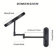 Wall Mounted Makeup Mirror 8 Inch Metal Magnifying 1X 10X Shaving Mirror