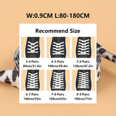 Leopard Print Flat Laces Polyester Colorful Webbing