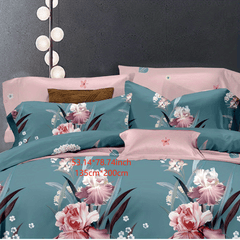 Flower Pattern Duvet Cover Set Soft Comfortable Bedding