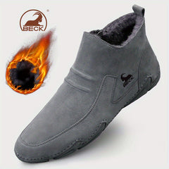 Men's Thermal Winter Shoes Boots Side Zipper Casual Walking Shoes