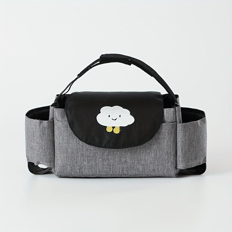 Stroller Organizer Bag with 2 Cup Holders for Diaper Phone Toys Baby Items