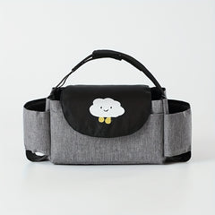 Stroller Organizer Bag with 2 Cup Holders for Diaper Phone Toys Baby Items