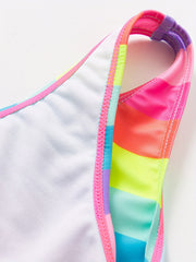 Toddler Girls Colorful Striped Bikini Tankini Swimsuit Set
