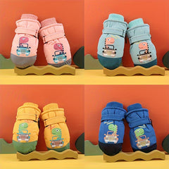 Winter Kids Skiing Finger Gloves Thick Warm Cartoon Gloves