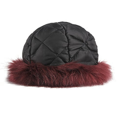Mongolian Bag Style Suede Velvet Fox Hair Hat Fur Hat