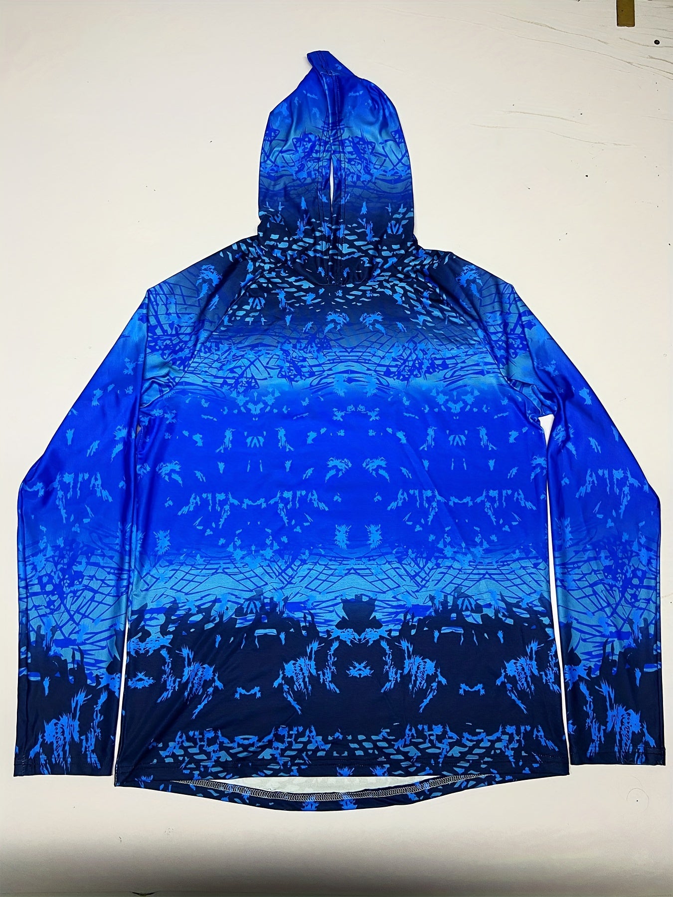 Men's Gradient Hoodie With Mask Sun Protection Shirt