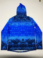 Men's Gradient Hoodie With Mask Sun Protection Shirt