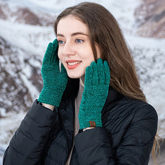 Touch Screen Gloves Women Winter Outdoor Warm Knit Gloves Adult