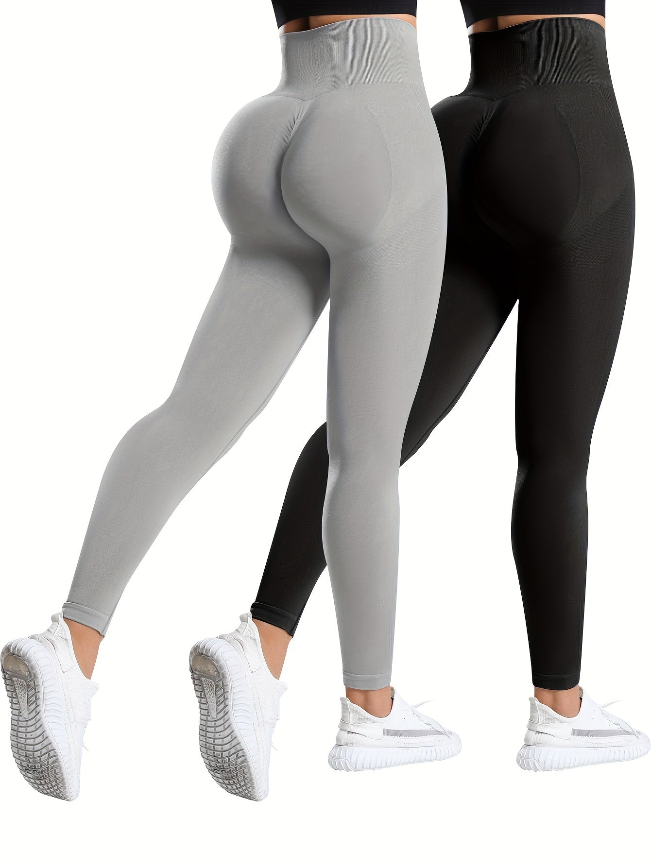 2pcs High Stretch Yoga Pants Tummy Control Leggings Women's Activewear