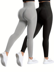 2pcs High Stretch Yoga Pants Tummy Control Leggings Women's Activewear