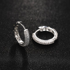 Men's Casual Hip Hop Silver Earrings