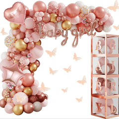 103pcs Rose Gold Balloons Decoration Kit for Women Birthday Bridal Party