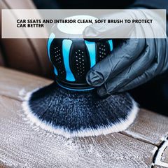 Soft Bristle Car Detailing Brush, Ball Handle for Dust Removal