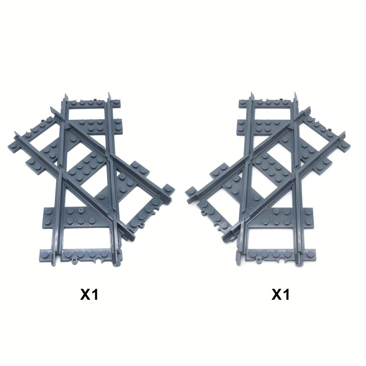 Train Track Assembly Toys Railway Accessories Cross Track Turn Left and Right