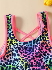Girl's Polka Dot One Piece Swimsuit Halter Swimwear
